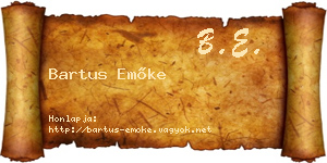 Bartus Emőke névjegykártya