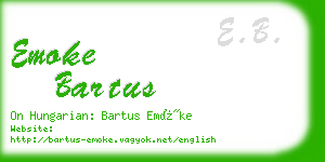 emoke bartus business card